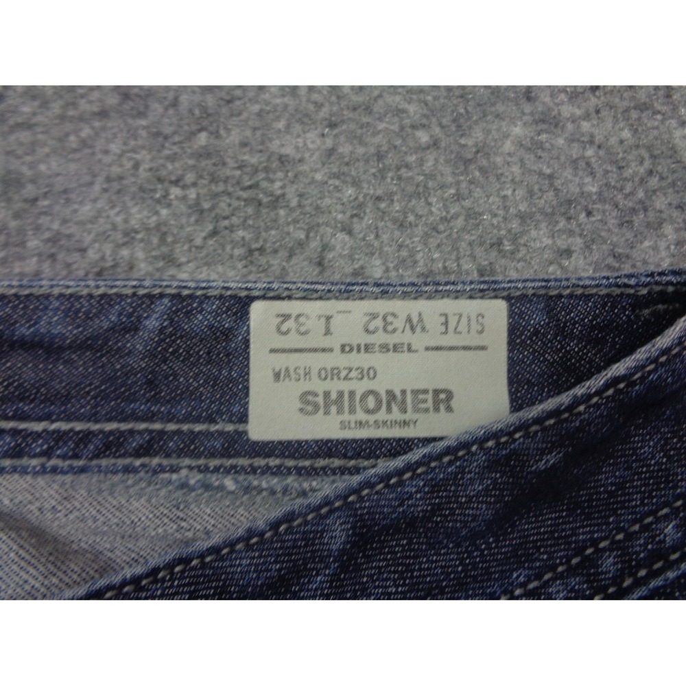 Diesel Jeans Men 32x32 (Actual 34x29) Blue Slim Skinny Denim Shioner Stretch Zip - Picture 7 of 15